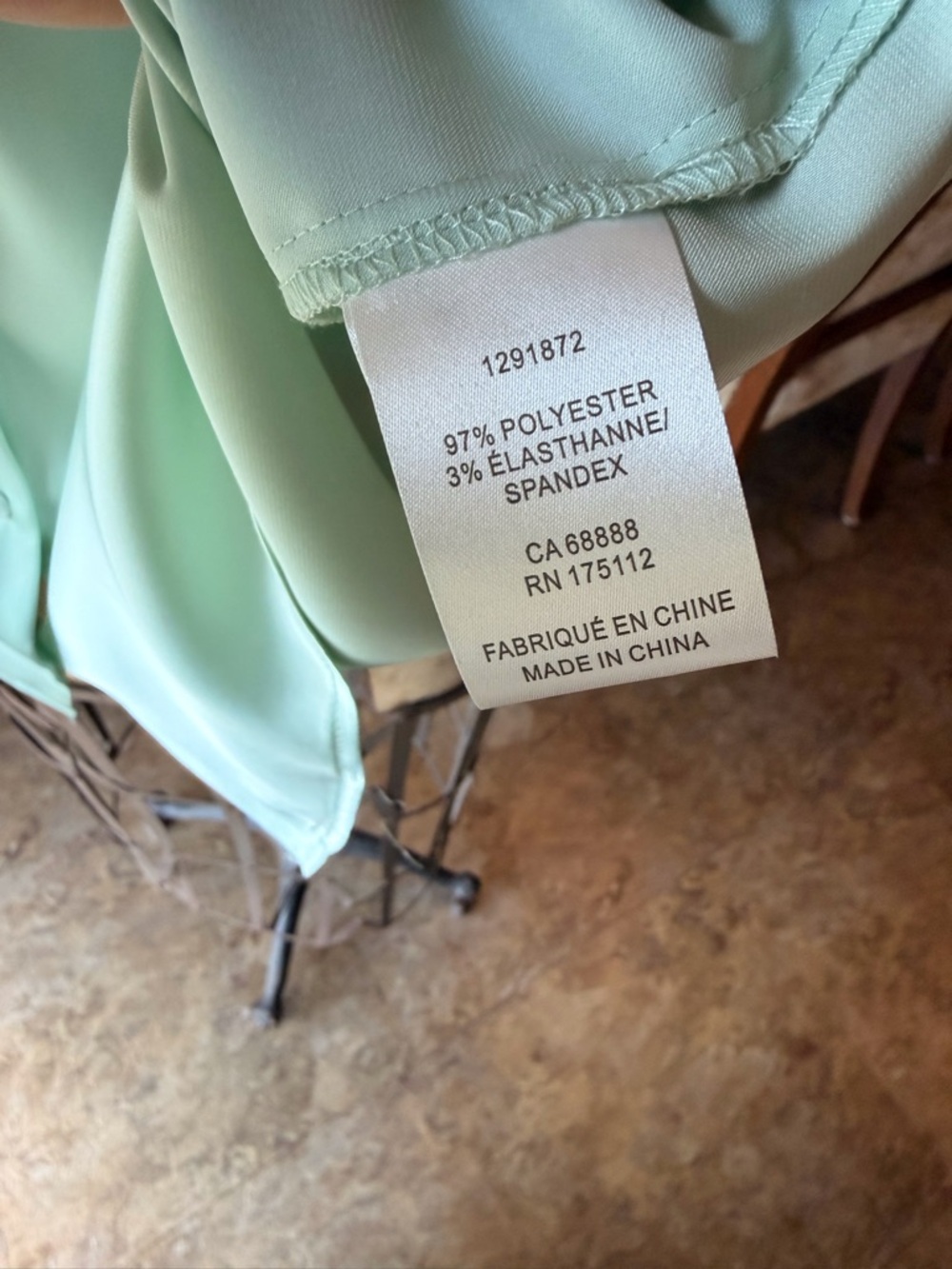 Women's Mint Green Satin Button-Down Shirt NWT - Picture 7 of 8